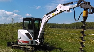 Аренда экскаватора погрузчика с ямобуром в Туймазы цена от 1587 руб